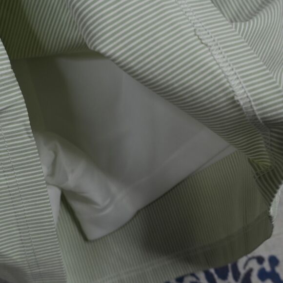 Mario Serrani Italy Striped Green Skort Womens M NEW Pockets Lined Stretch - Picture 6 of 8